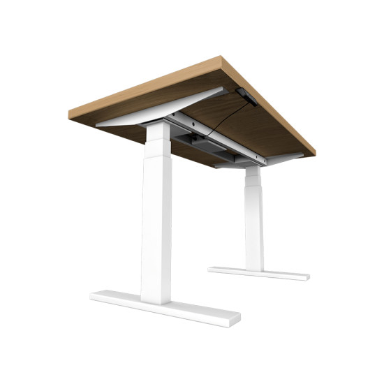 UVI Desk beli okvir z namizno ploščo (naravni hrast) 