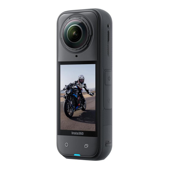 Insta360 X5 BMW Motorrad Edition kamera Insta360 akcijska kamera X5 BMW Motorrad Edition u crno-plavom dizajnu s mini daljinskim upravljačem i ultra baterijom