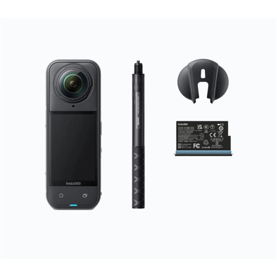 Insta360 X5 Snowboard Bundle – 360° kamera Insta360 X5 akcijska kamera Snowboard Bundle, crna 360-stupanjska kamera s dvije leće, snowboard oprema u paketu
