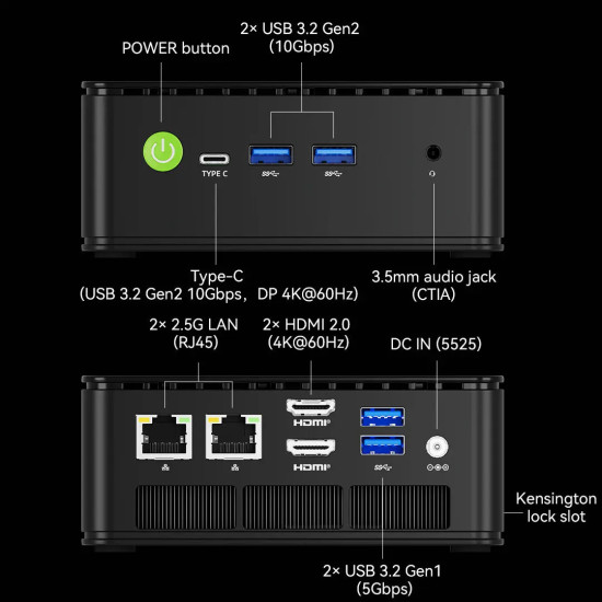 Mini PC GMKtec G11 Plus AMD Ryzen 5 3500U 16GB RAM + 256GB SSD WIN 11 Pro Mini PC GMKtec G11 Plus AMD Ryzen 5 3500U 16GB RAM + 256GB SSD WIN 11 Pro