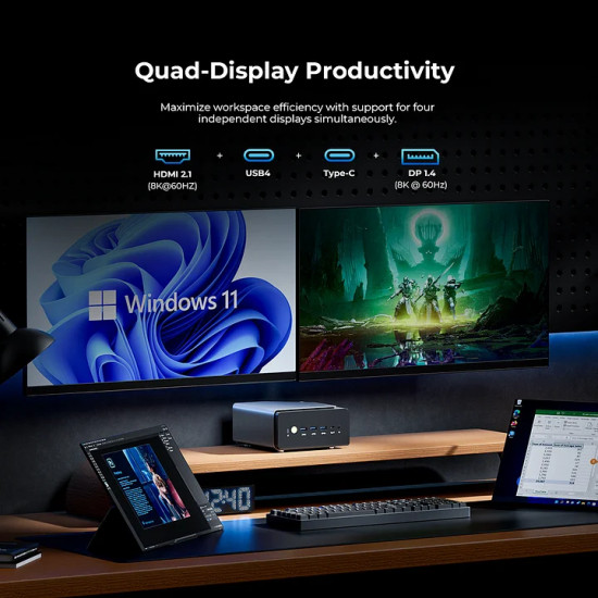 Mini PC GMKtec K15 Core Ultra 5 125U 16GB DDR5 + 1TB SSD, WIN 11 Pro