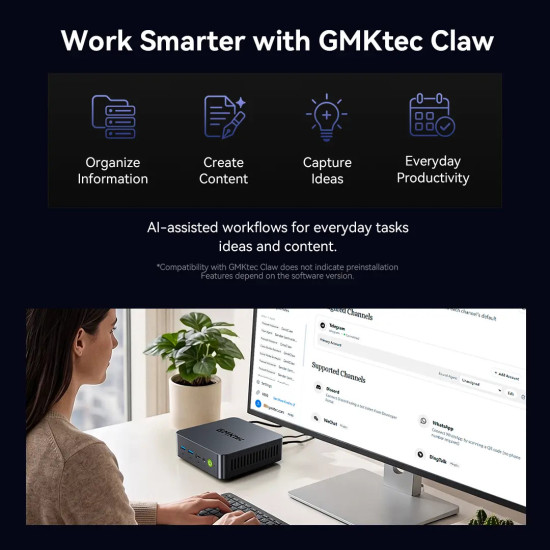 Mini PC GMKtec K17 Plus Intel Core Ultra 7 258V 32GB RAM + 1TB SSD WIN 11 Pro