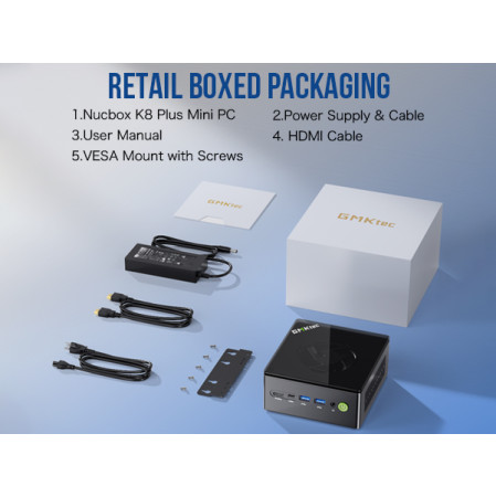 Mini PC GMKtec K8 Ryzen 7 8845HS 32GB RAM + 1TB WIN 11 Pro 