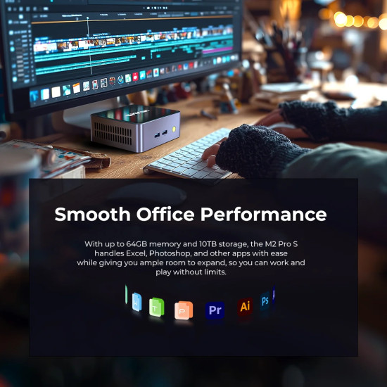 Mini PC GMKtec M2 PRO i7-1185G7 32GB DDR4 + 1TB SSD, WIN 11 Pro