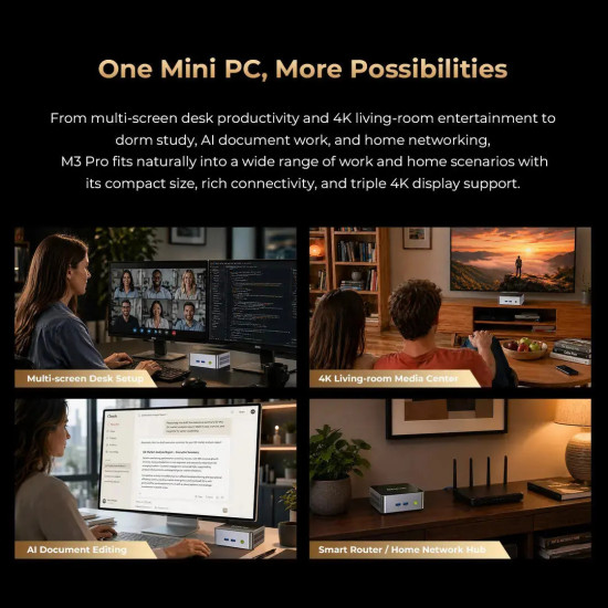 MINI PC GMKtec M3 PRO Intel Core i5-13500H 16GB RAM + 512GB SSD WIN 11 Pro