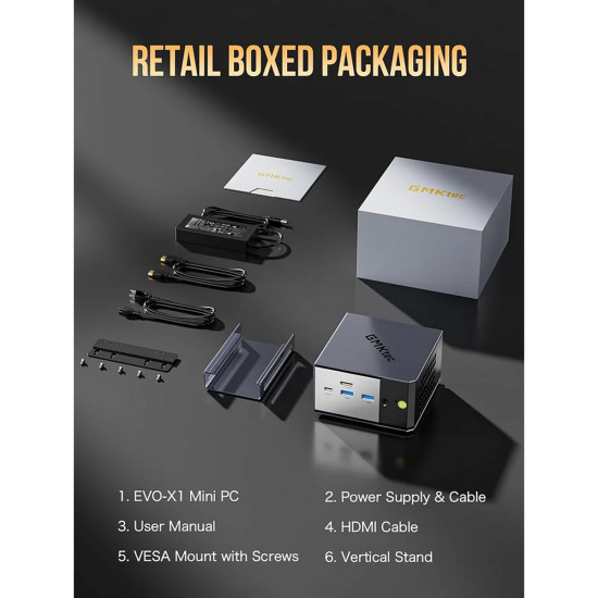 Mini PC GMKtec EVO-X1- AMD Ryzen AI 9 HX 370 - 32GB RAM + 1TB SSD WIN 11 Pro