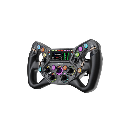 MOZA Racing KS Pro RS095 300mm butterfly-style GT sim racing steering wheel with HD display and RGB rev lights