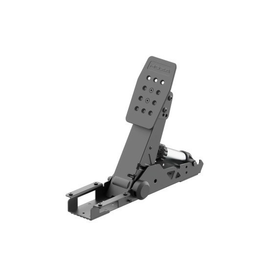 Moza Racing RS099 SRP2 Clutch Pedal shown from front angle, standalone metal clutch pedal unit for sim racing rigs