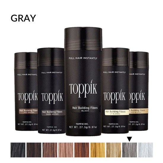 Toppik vlakna za kosu, Grey / Siva (velika 27,5 g, do 50 nanosa) 