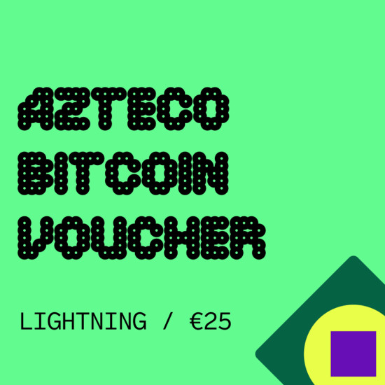 Azteco Bitcoin Lightning 25 EUR kupon/bon 