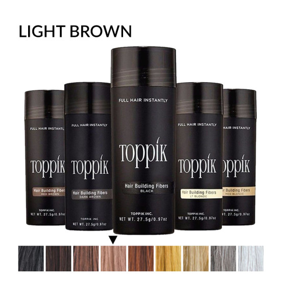 Toppik lasna vlakna, Light Brown/ Svetlo rjava (veliki 27.5 g, do 50 nanosov) 